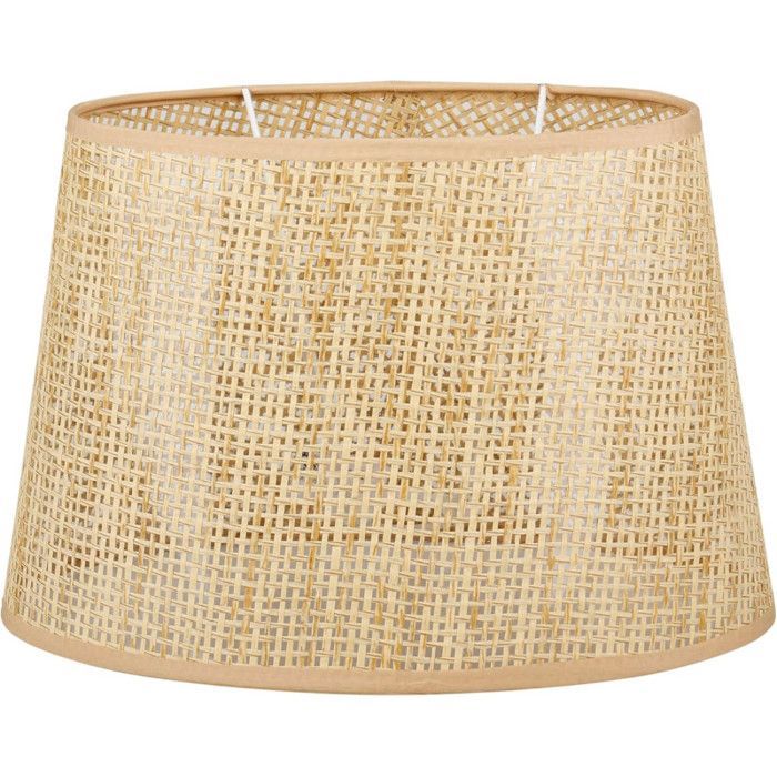 Abat-jour - Ovale - Rotin/cannage - Naturel - 31cm diamètre - Pour lampe - Salon - Chambre