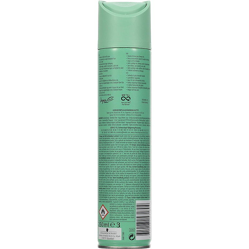 Schwarzkopf Hairspray 250 ml Volume Schwazkopf Taft