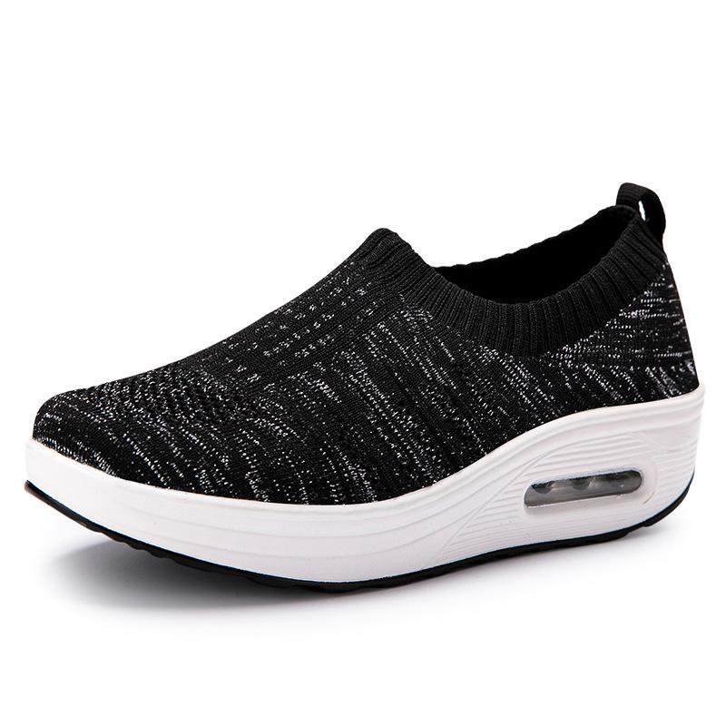 Chaussures d'été tendance pour femmes, baskets à plateforme, mocassins, chaussures décontractées noires