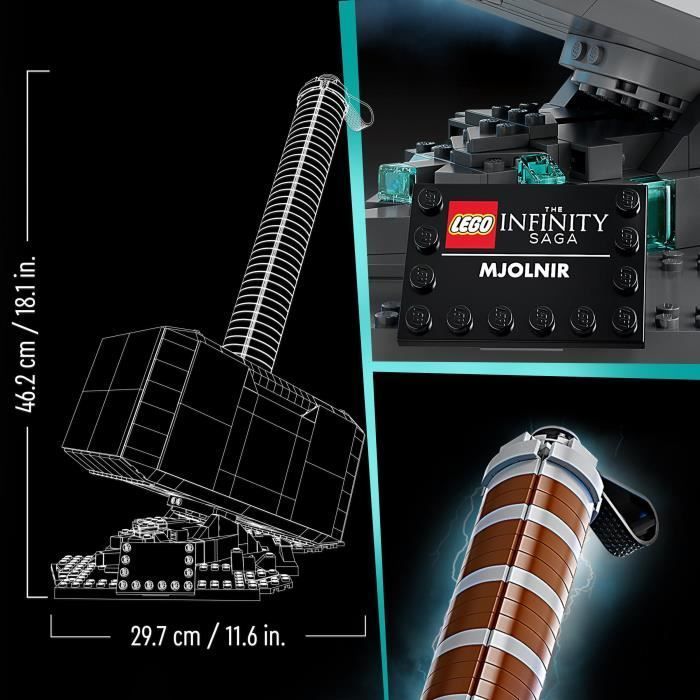 LEGO® 76209 Marvel Le Marteau De Thor​, Maquette à Construire, Avengers de la Saga Infinity, Figurine Thor et le Gant de l'Infini