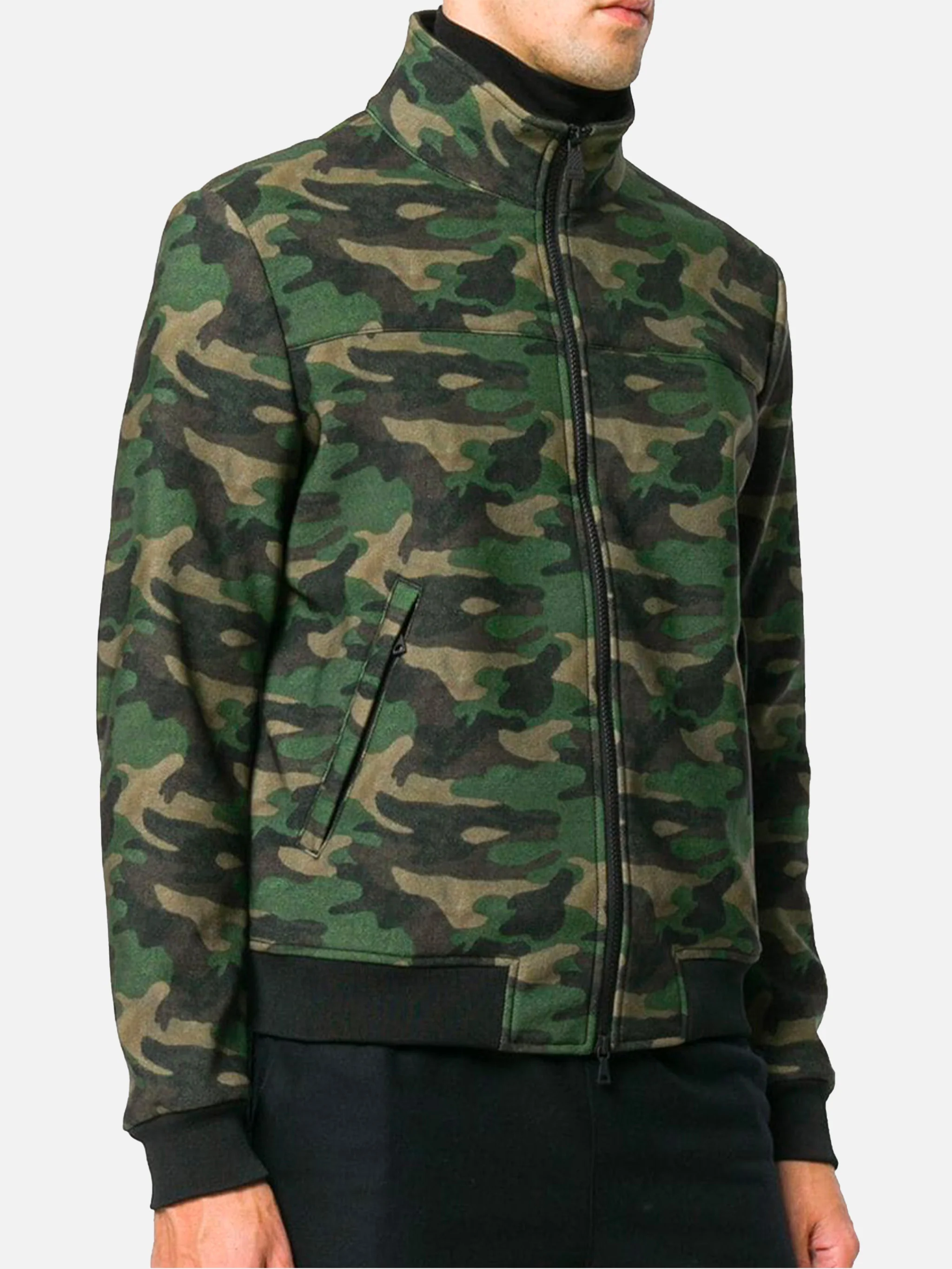 Chaqueta bomber de camuflaje de peso medio para hombre