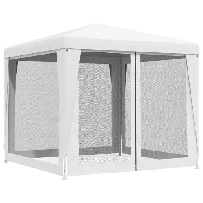 Carpa/cenador plegable para fiestas BARNUM - Sarazyj® - Resistente a los rayos UV - 4 paneles laterales de malla 2,5 x 2,5 m Blanco - J175067