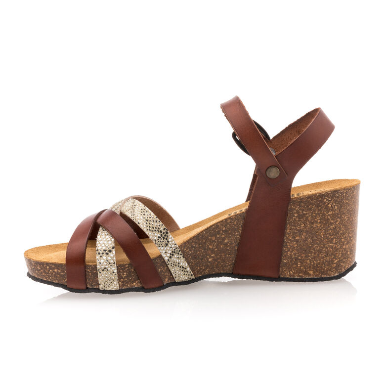 Braune Damensandalen / Zehenfreie Schuhe