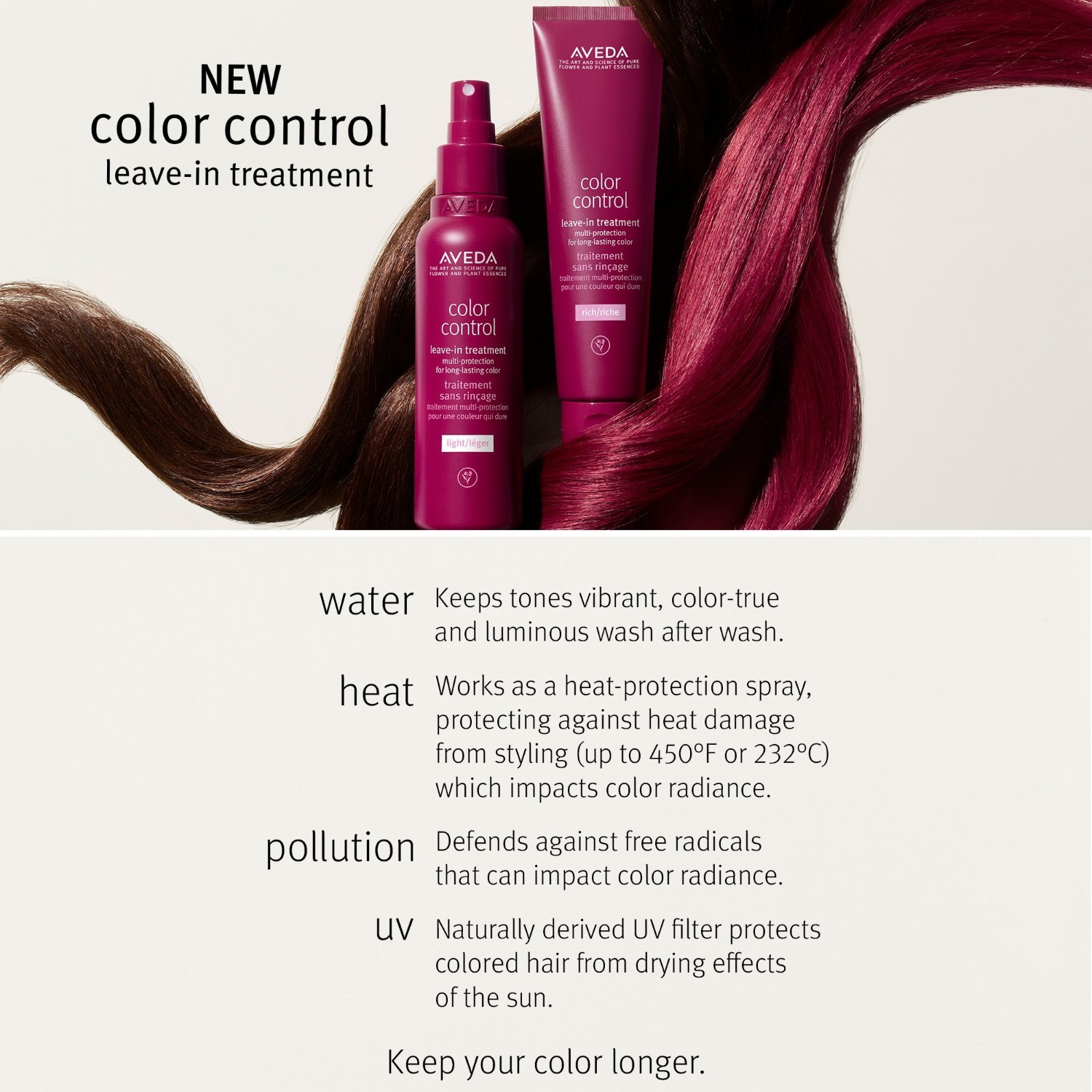 Aveda nenuplaunamas kondicionierius „Color Protection & Brilliance“ – intensyviai drėkinantis ir drėkinantis plaukų spalvą, 100 ml