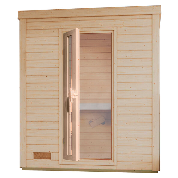 Cabină de saună Carla Zero, inclusiv cuptor, finisaj natural
