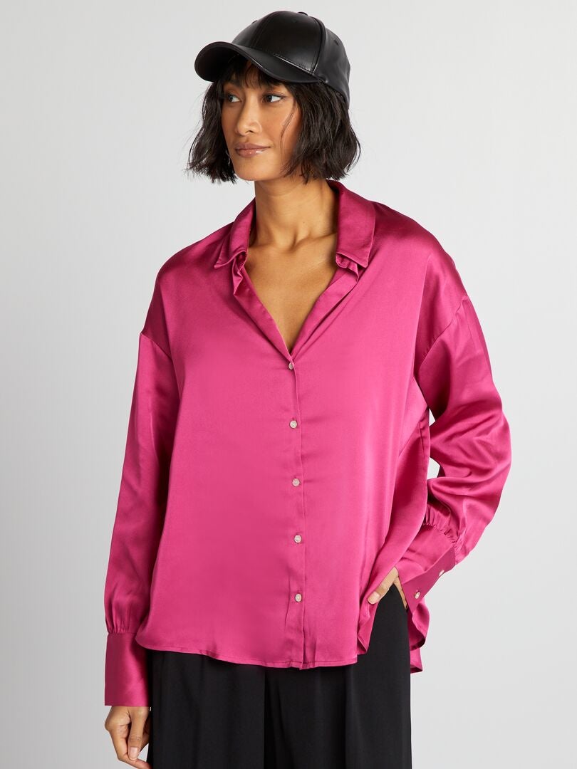 Satijnen nachthemd - ROZE