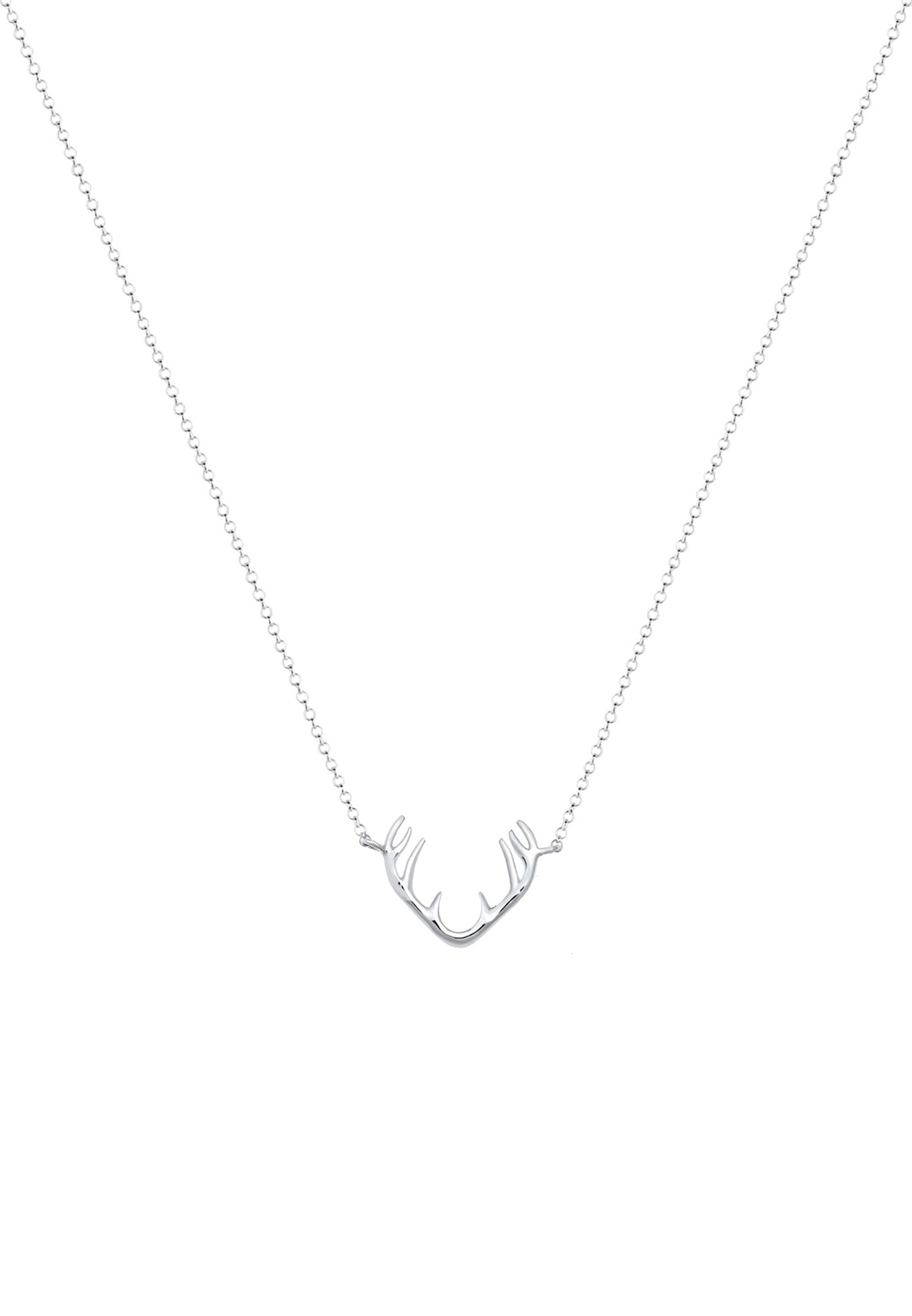Elli Femmes Bois Renne Pendentif en Argent Sterling 925