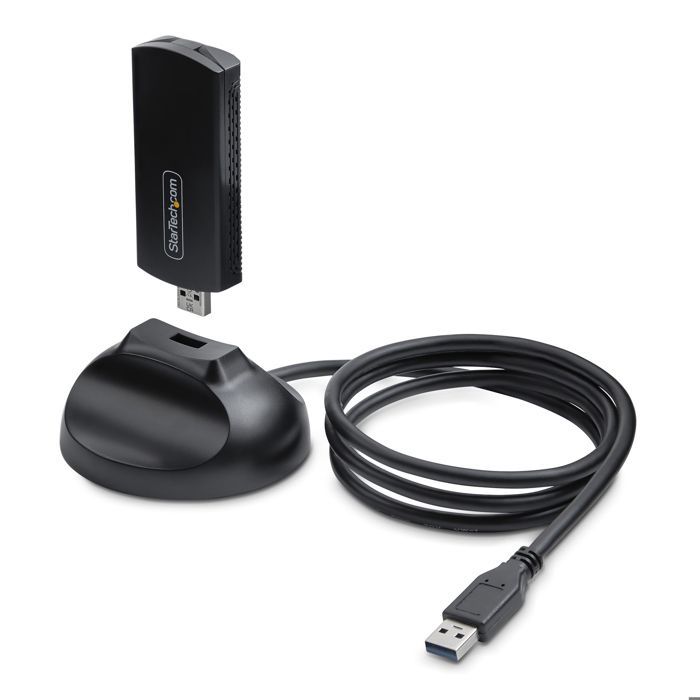 StarTech.com 6E WiFi USB-adapter - Compacte USB-adapter - Opvouwbare antenne - 2402 Mbps - Windows 11