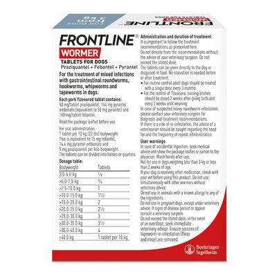 Compresse vermifughe FRONTLINE® per cani
