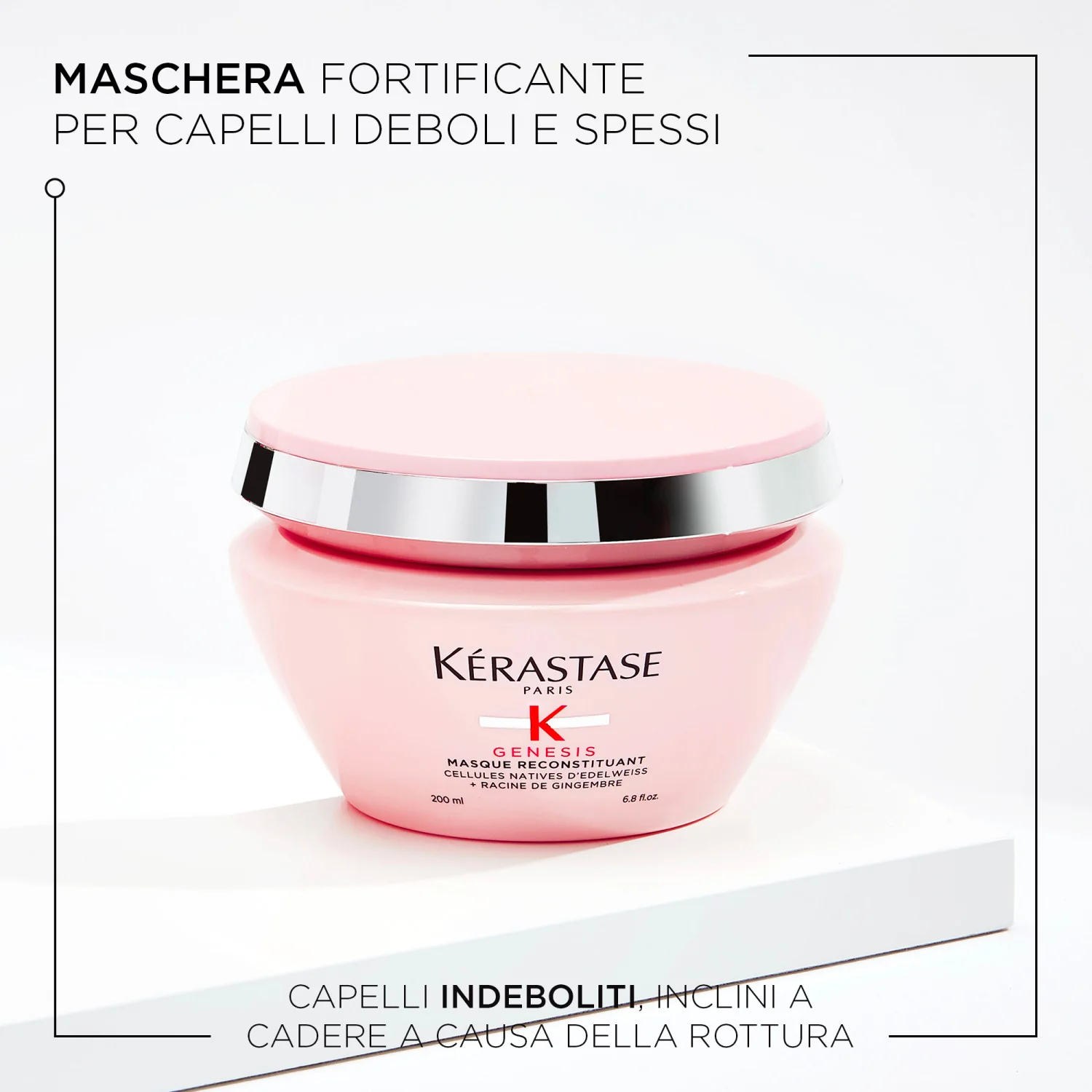 Genesis Masque Reconstituant - Maschera Rinforzante Capelli, Maschera Riparatrice Capelli, Maschera Anticaduta Capelli