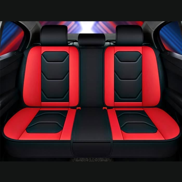 Car Seat Cover - MOMOTOU - Universal - PU Leather - Red - 2 pieces
