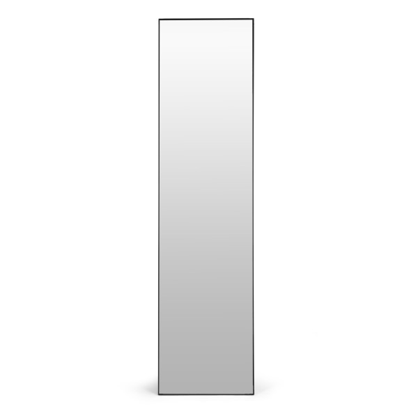 Duże lustro stojące 159 cm aluminium czarna rama