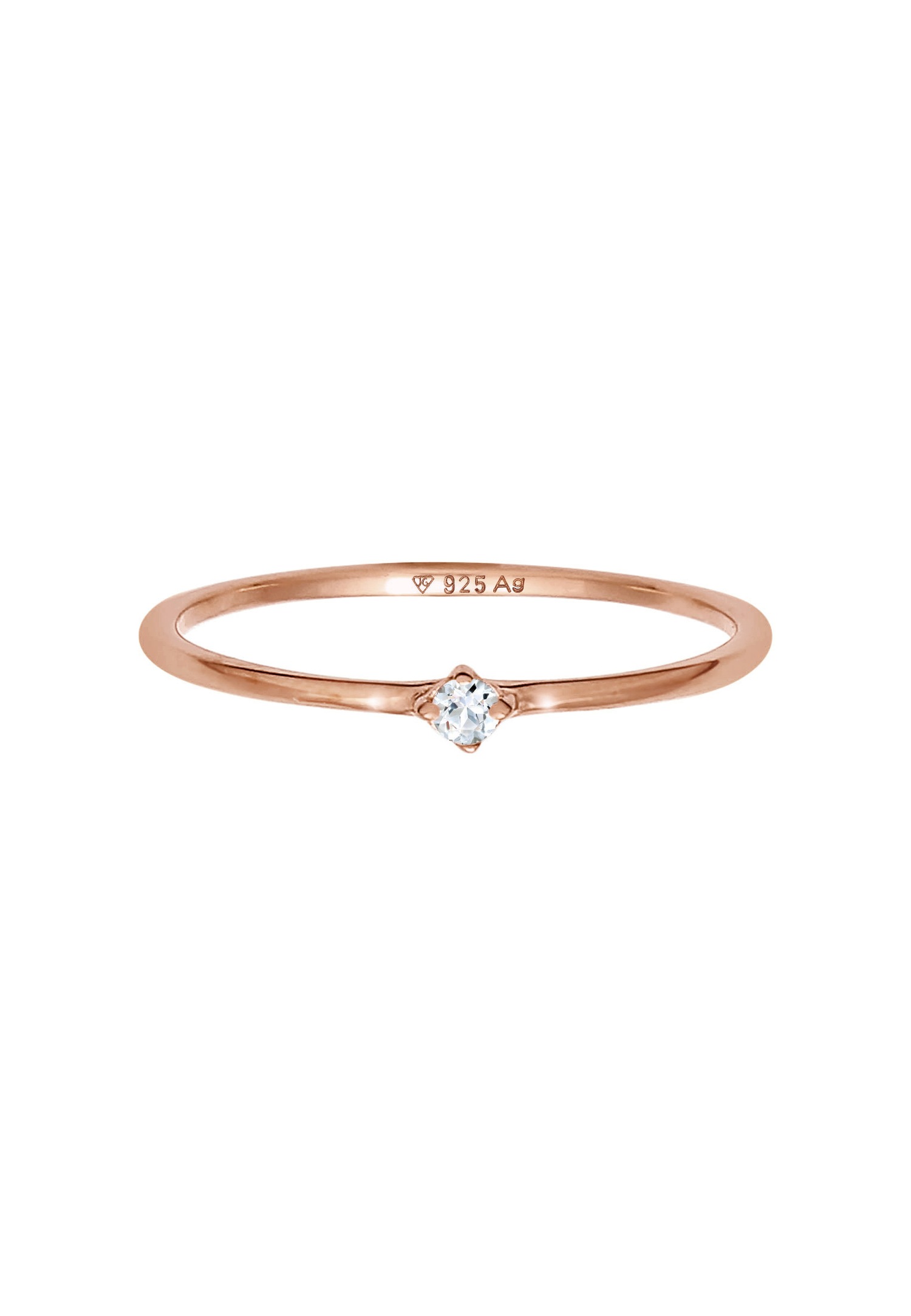 Elli PREMIUM Elli PREMIUM Bague Femmes Pile Solitaire Elégante Filigrane avec Topaze Pierre Précieuse en argent sterling 925 Plaqué Or