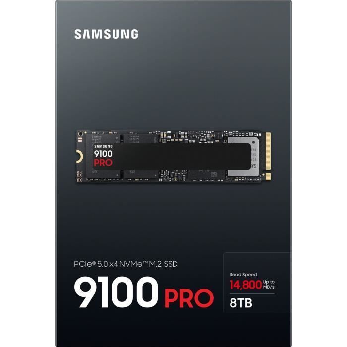 SAMSUNG - MZ-VAP8T0BW - SSD interno 9100 PRO - 8 TB - NVMe 2.0 M.2 PCIe 5.0 x4
