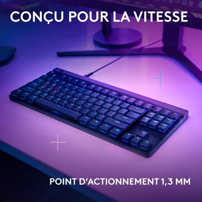 Spilltastatur - Kablet - Logitech G - G515 TKL - AZERTY - Mekanisk - RGB - Svart