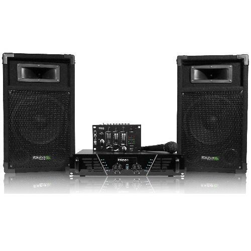 480W sound system pack + mixer + 2 speakers + mic