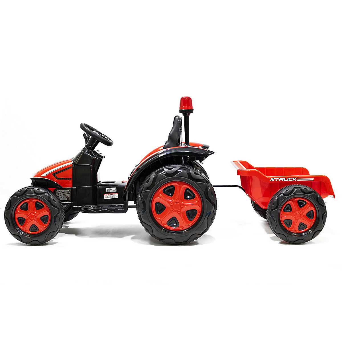 Kidcars lasten sähkötraktori 2x30W 12V 7Ah 2.4G RC sis. peräkärryn vihreä