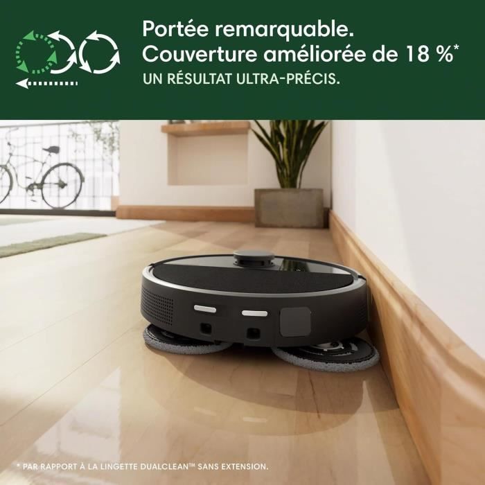 iRobot Roomba Plus 505 Black - Multifunctional Base - Warm Air Wash and Dry Mop Pads - PrecisionVision AI