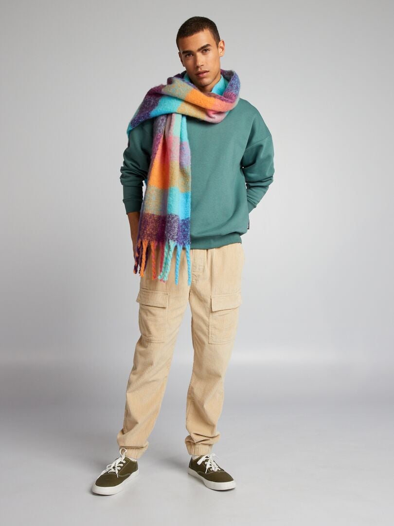 Effen fleece sweatshirt - GROEN