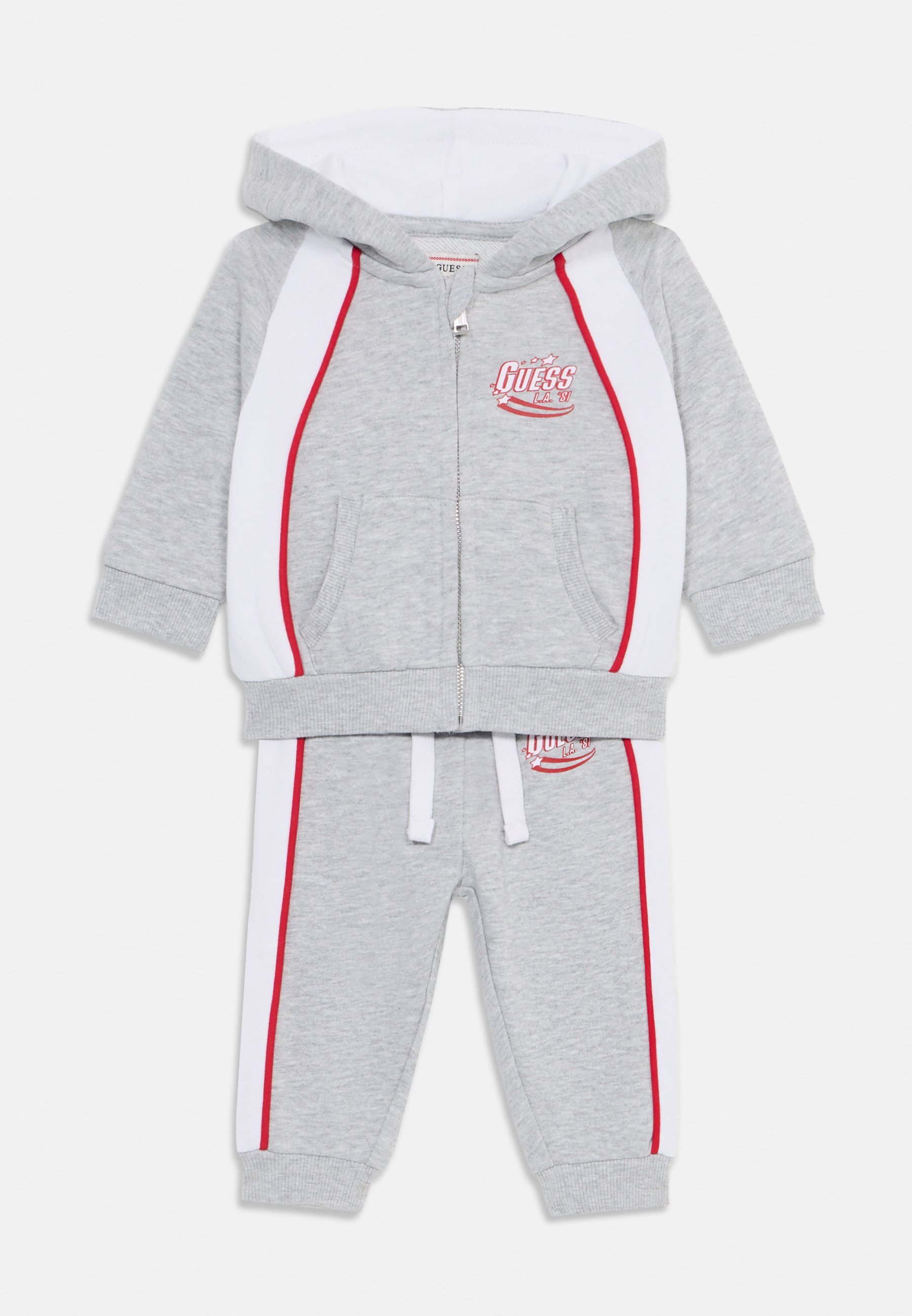 BABY HOODED ACTIVE SET - Genser med glidelås - light stone heatherGuess