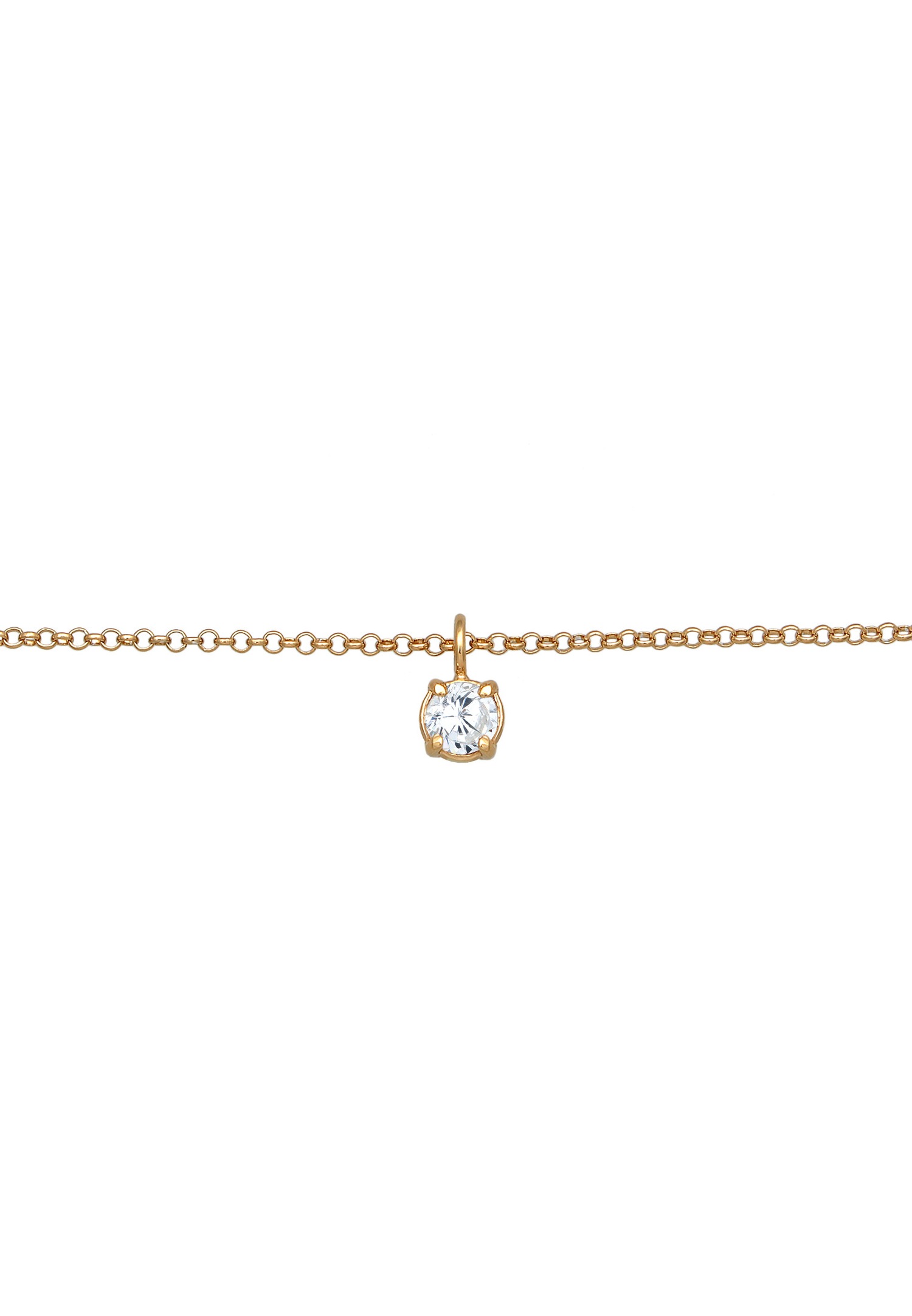 Elli Femmes Choker Solitaire Pendentif Basic avec Zirconia en Argent Sterling 925