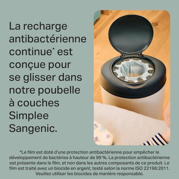 MARGAUX LONNBERG - Ricariche per cestino pannolini Simplee Sangenic, protezione da odori e germi, confezione da 6 [J101]