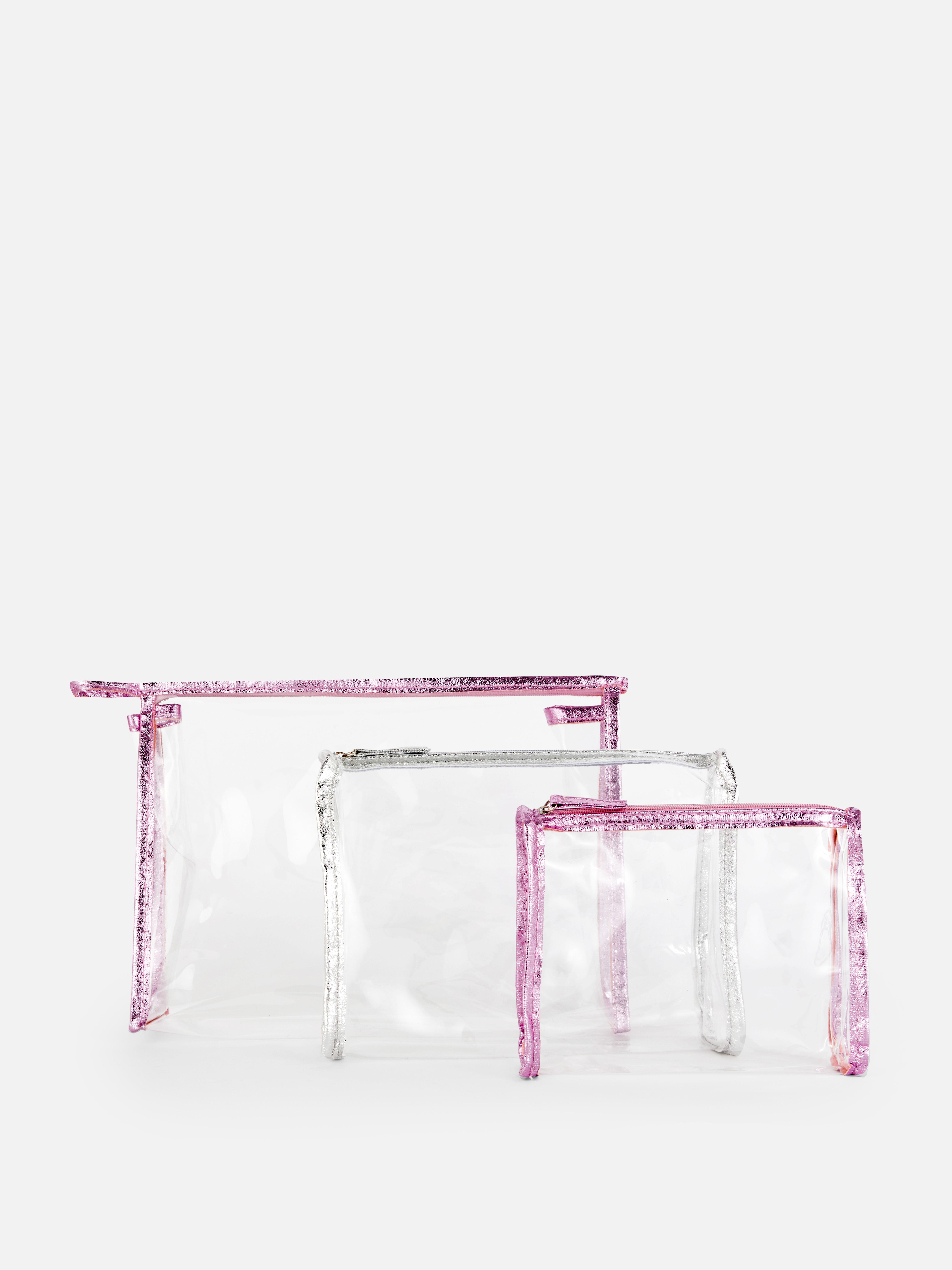 Truse de machiaj transparente, set de 3. Super practice, aceste truse de machiaj sunt disponibile în mai multe dimensiuni.