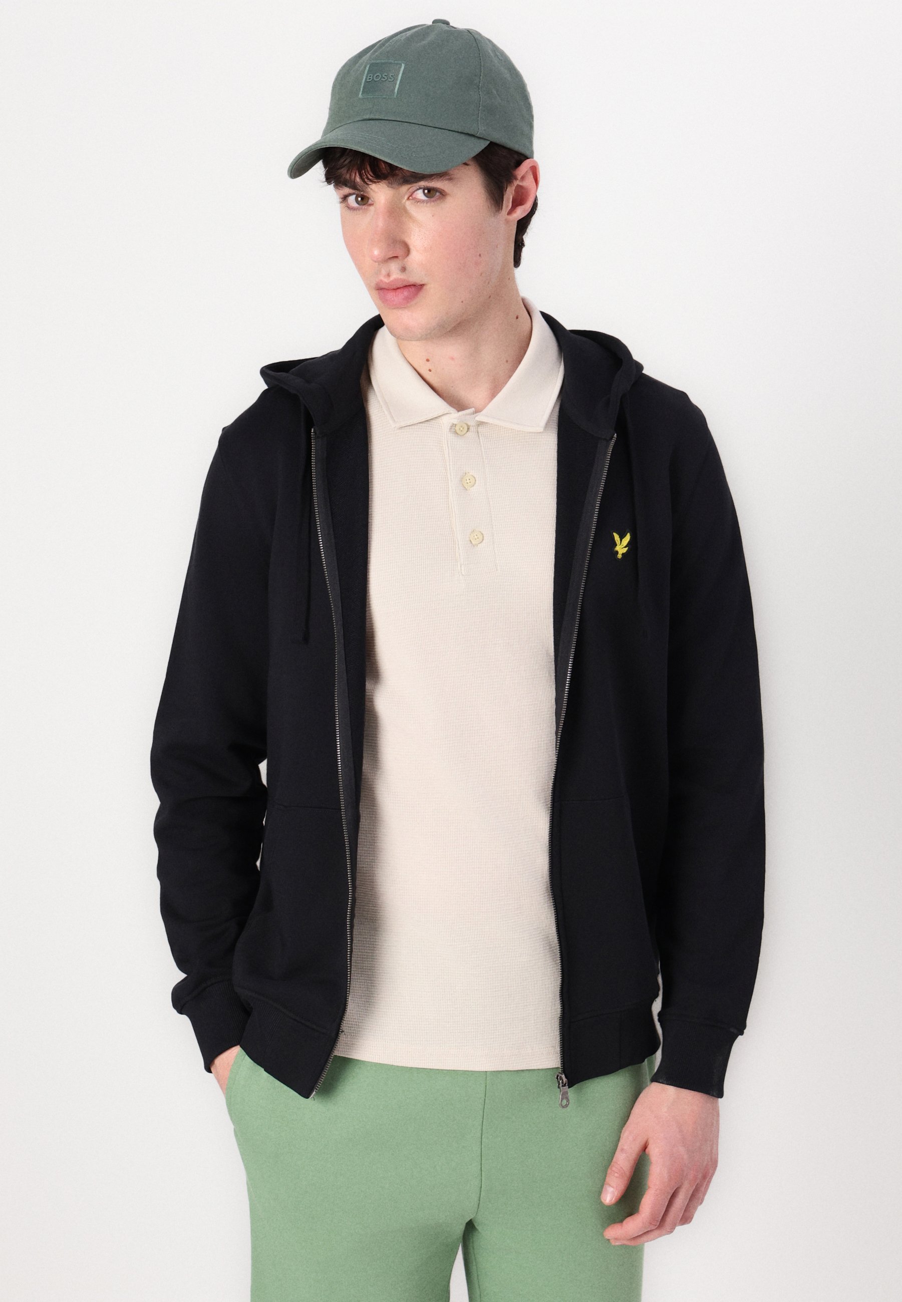 Sweat à capuche zippé Lyle & Scott - Noir de jais