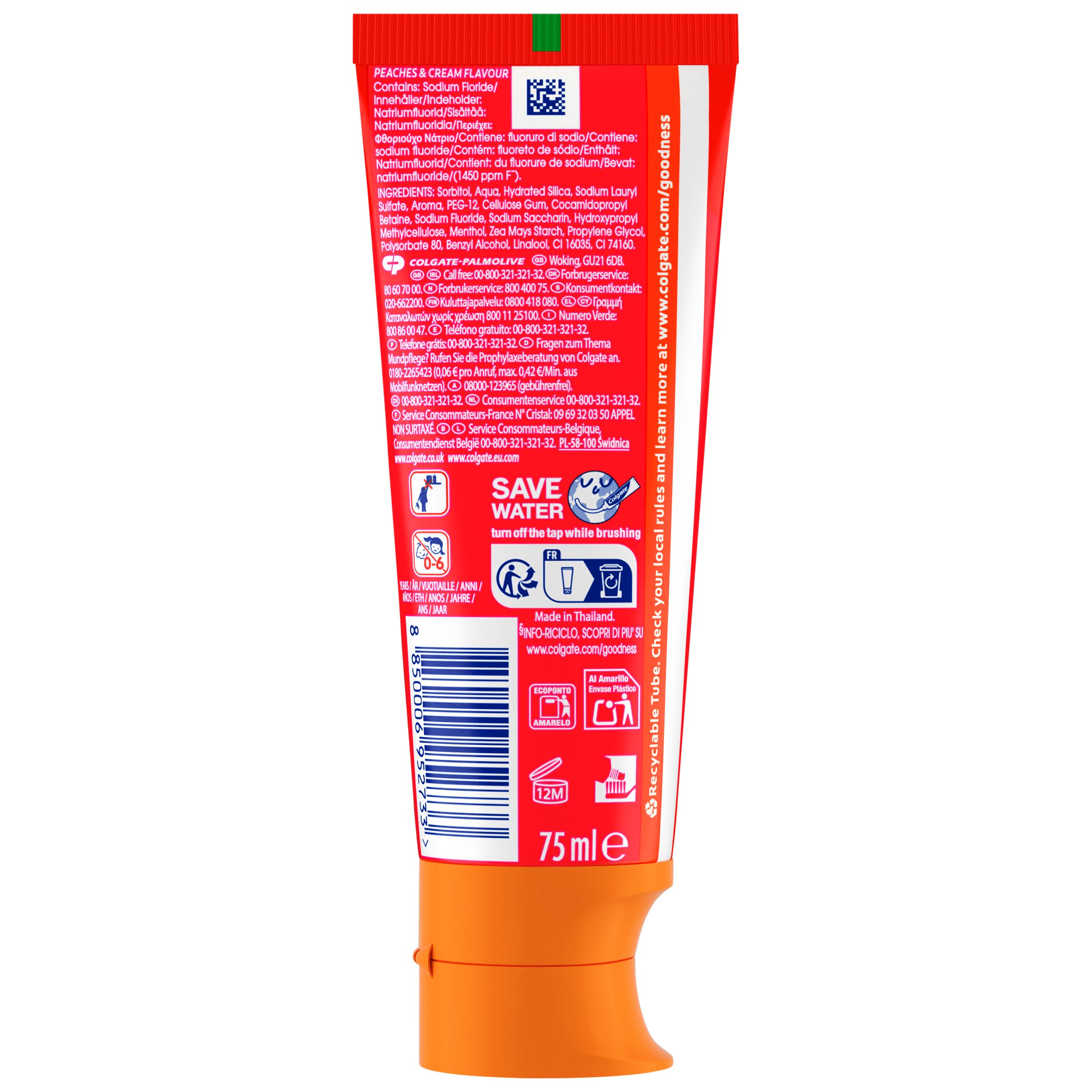 Colgate Max Fresh Fruit Fusion pasta za zube s mirisom breskve i kreme Paste za zube i paste za zube