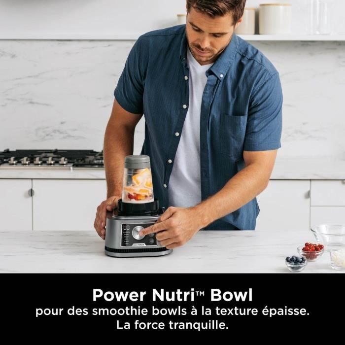 Frullatore Ninja 3 in 1 Foodi Power Nutri CB350EU - Programmi automatici - Caraffa da 2,1 l, ciotole da 700 ml e 400 ml - 1200 W
