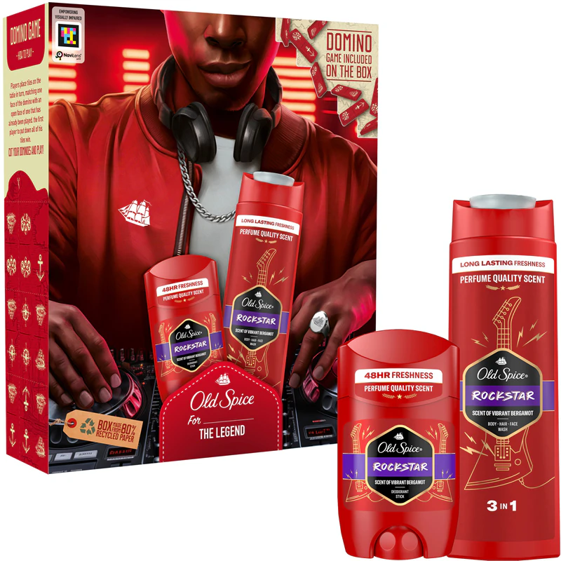 Kit de presente Old Spice RockStar For The Legend para homens