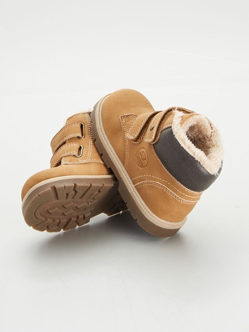 Buty górskie z podszewką Sherpa - BEŻOWE