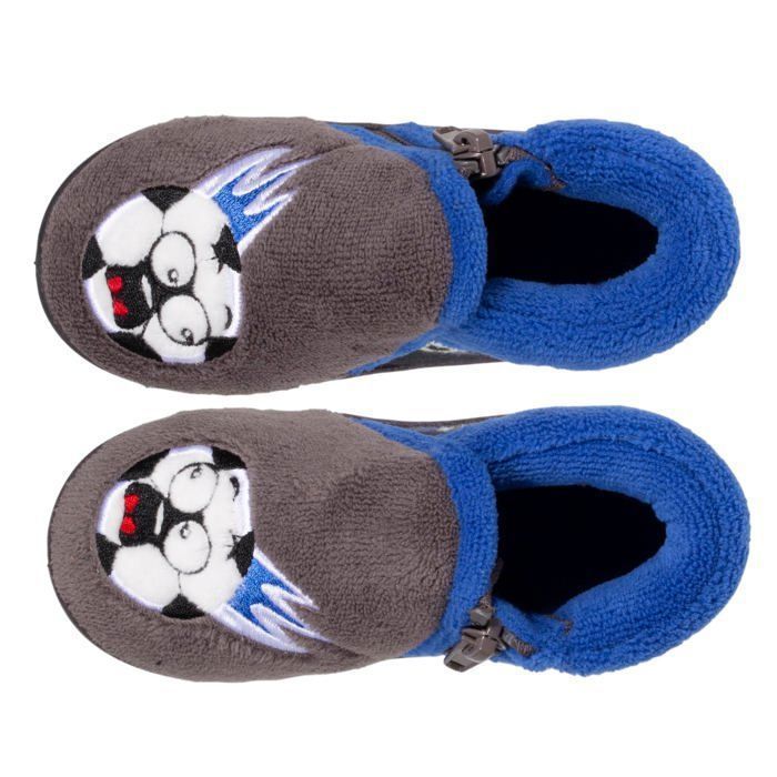 Isotoner Chaussons semelle antidérapante gris bébé garçon