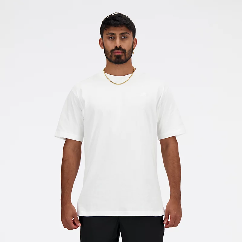 Heren katoenen sportshirt - WIT