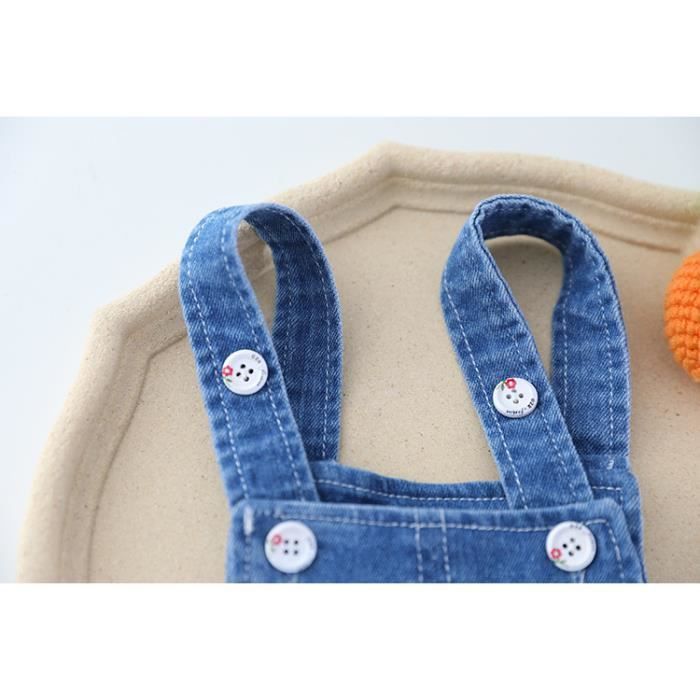 Conjunto de ropa de algodón de 2 piezas para niña, top y pantalón vaquero, bonito y moderno conjunto de primavera/otoño, amarillo