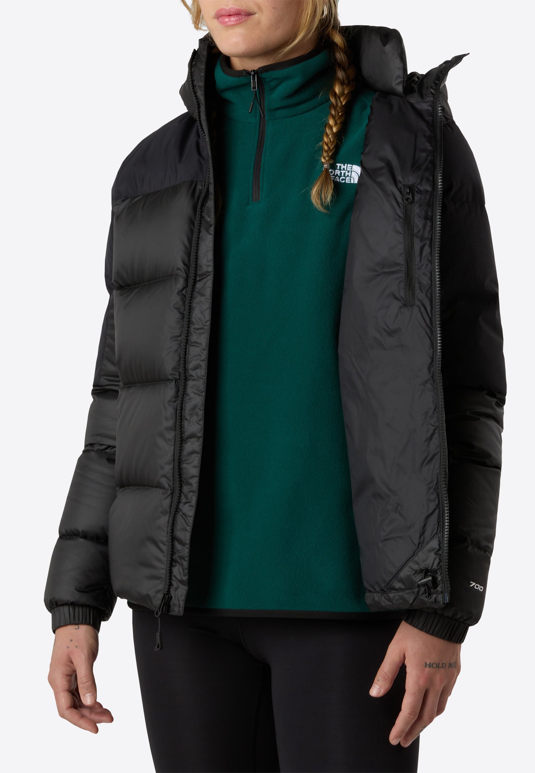 DIABLO DOWN 2.0 HOODED JACKET - Péřová bunda - black/black