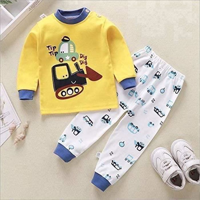 Conjunto de pijama de algodón para bebé niño - 3 piezas - Azul