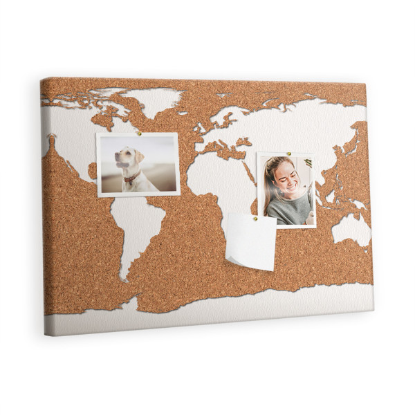 Tablica korkowa 60x40 cm dekoracyjna   pinezki Mapa