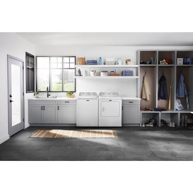 Maytag 4,5-Kubikfuß-Toplader-Waschmaschine mit hocheffizientem Rührwerk (Weiß)