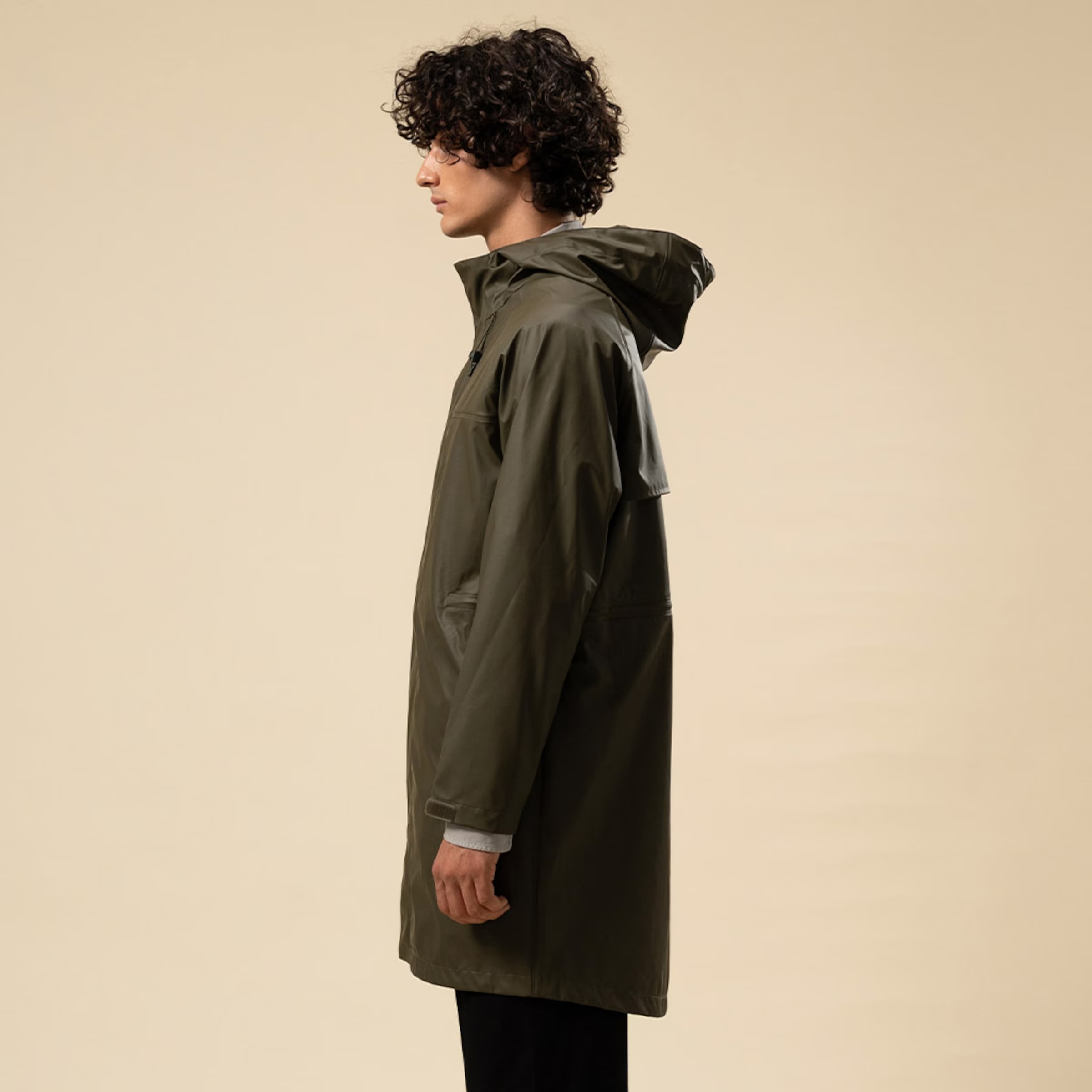 Veste imperméable longue vert forêt pour tous les jours
