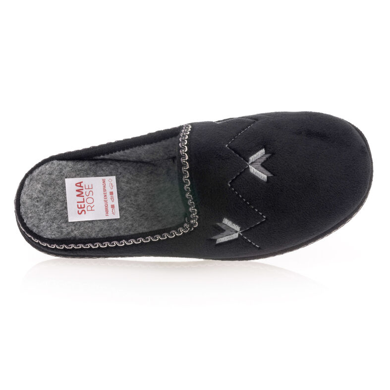 Schwarze Damenpantoffeln