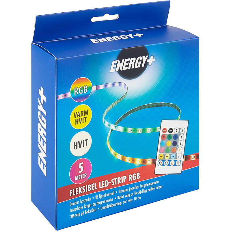 Energy LED-Streifen 5 m, mehrfarbig warmweiß, IP20