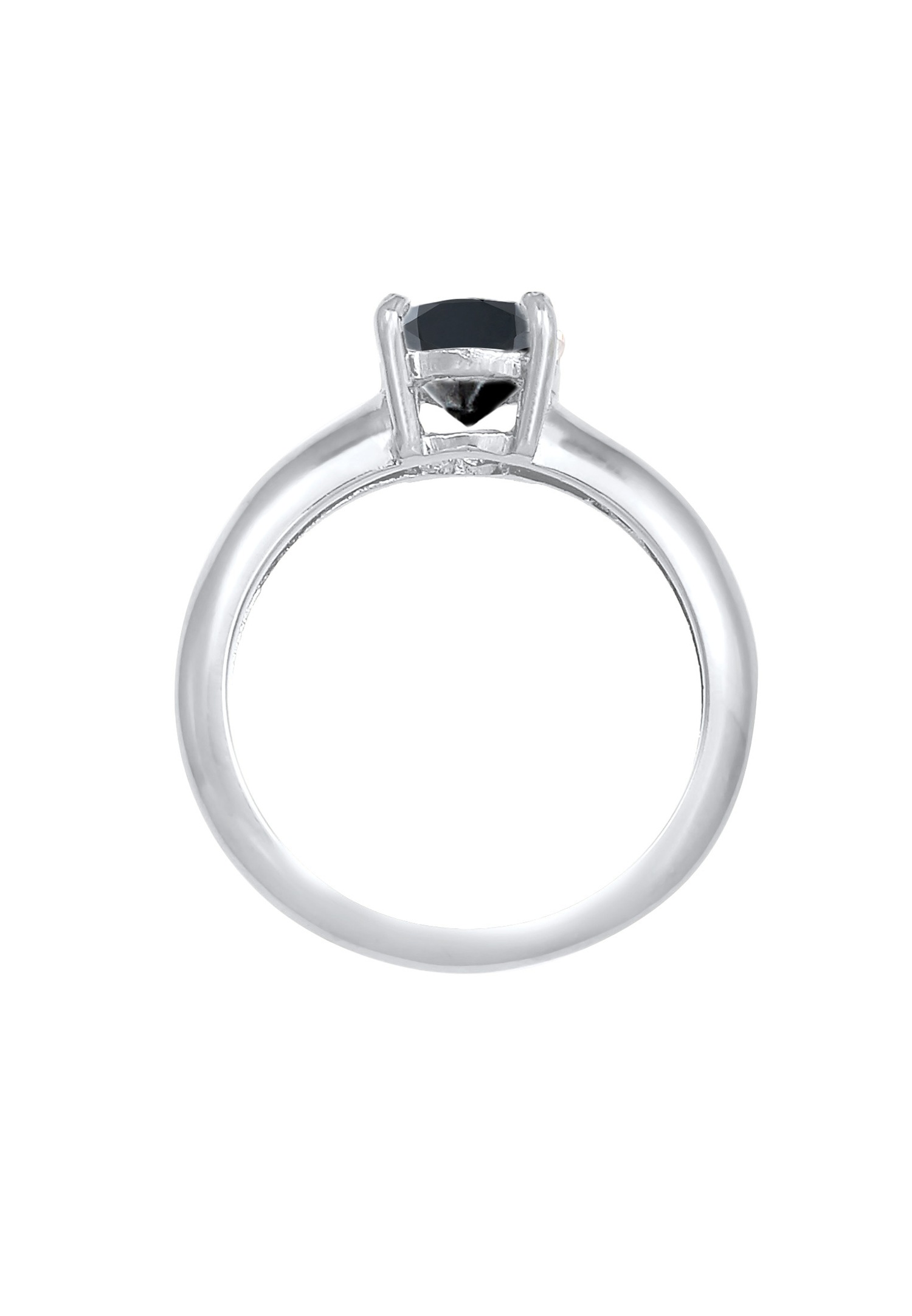 Elli Femmes Solitaire Classique avec cristal de zirconium en argent sterling 925