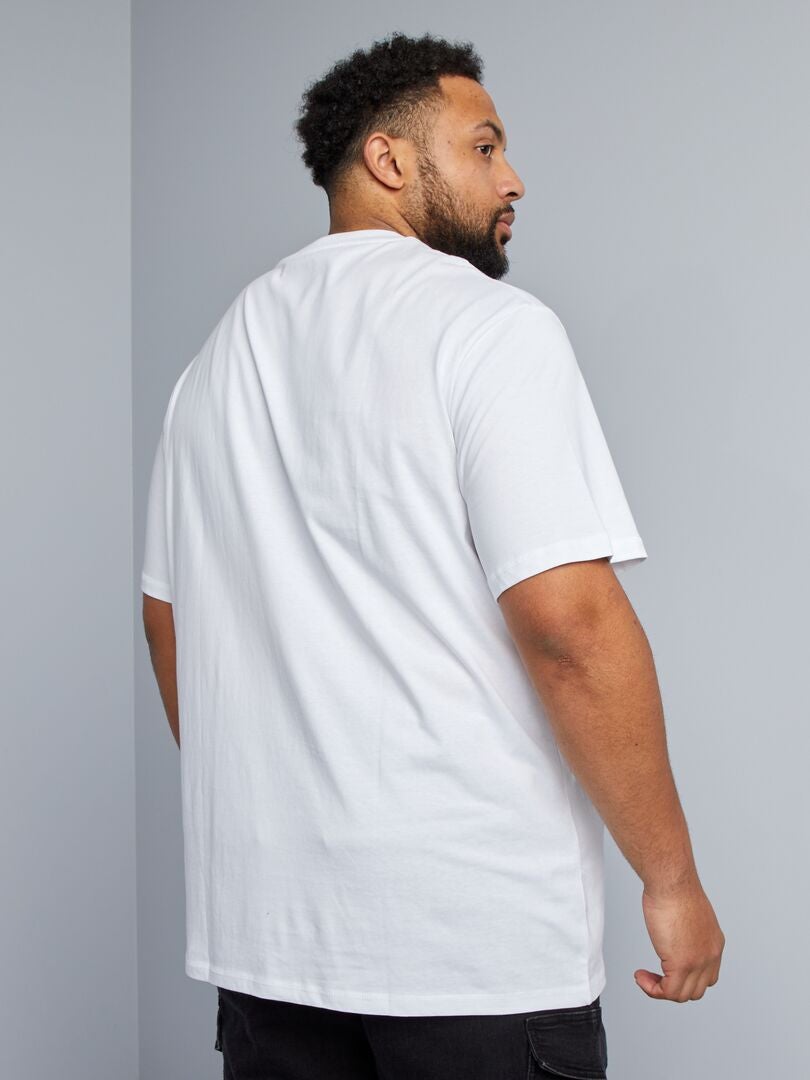 Camiseta lisa de malha - branca