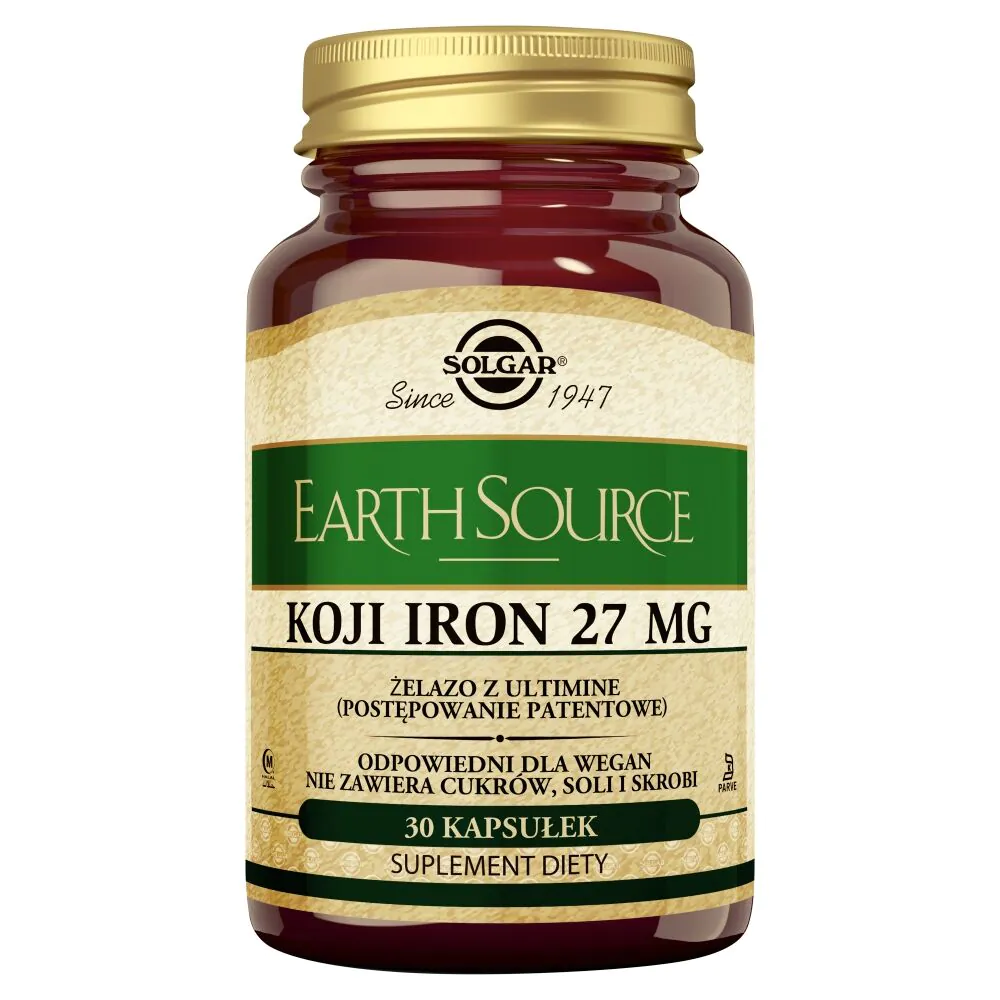 Solgar Earth Source Koji Iron 27 mg z żelazem kapsułki