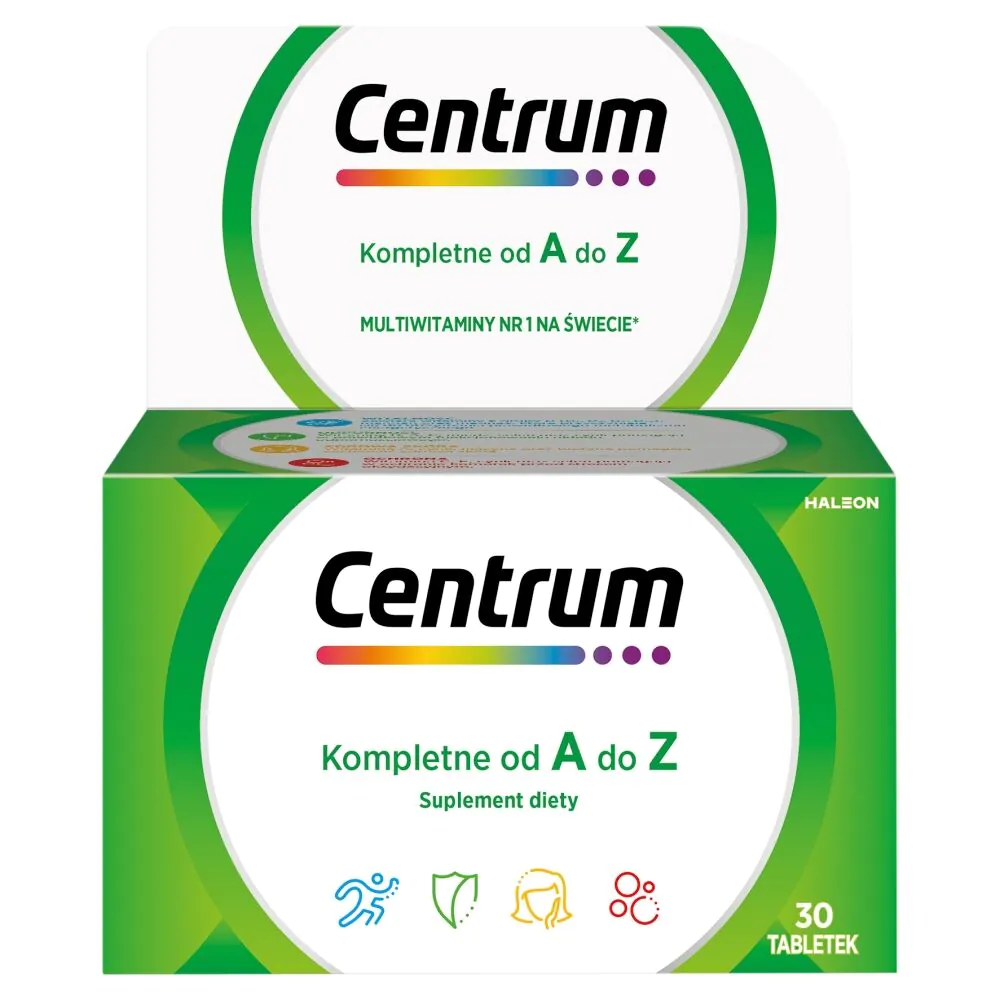 Centrum Kompletne od A do Z, Zestaw witamin i minerałów, 30 tabletek