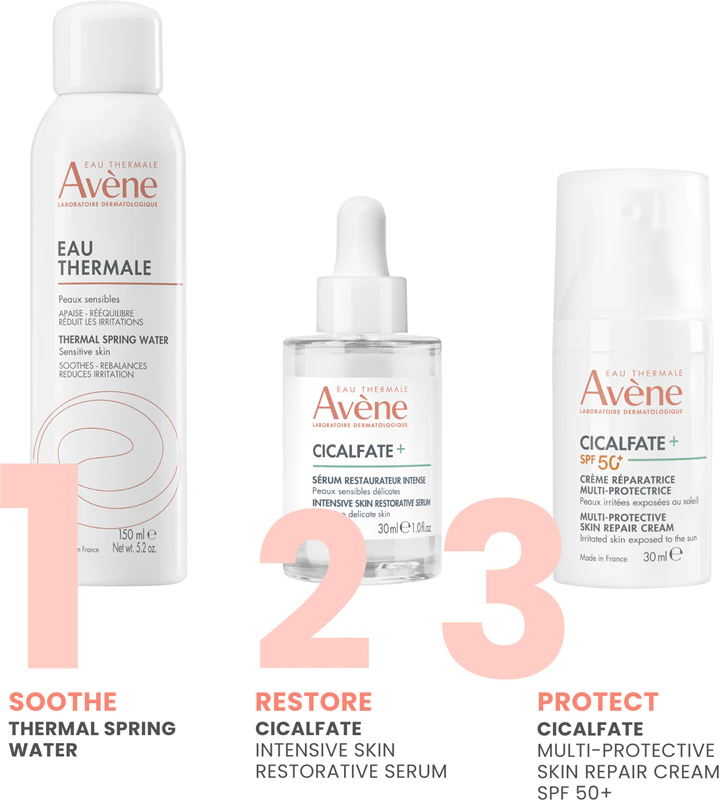 Avène Cicalfate+ Sérum Intensivo de Recuperação da Pele. Sérum intensivo que renova a barreira protetora da pele.