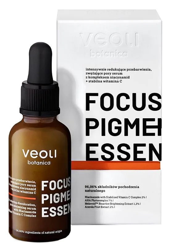 Veoli Botanica Focus Pigmentation Essence serum Redukujące Przebarwienia i Zwężające Pory