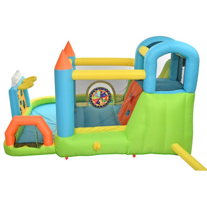 Inflatable Castle for Children 3-10 Years Old 360x320x200cm - with Slide, Pool, Football, Basketball and Blower