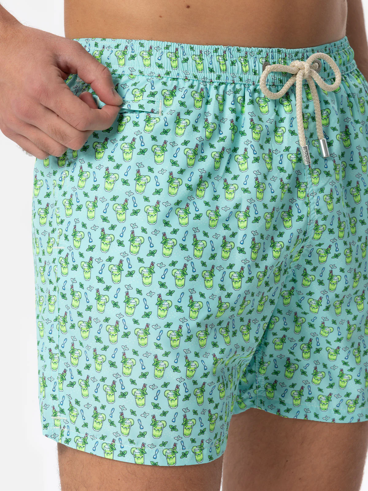 Lichtgewicht zwembroek voor heren met Mojito-print